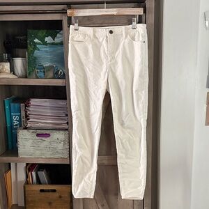 TALBOTS Ivory Stretch Corduroy Jeggings,Size 4P